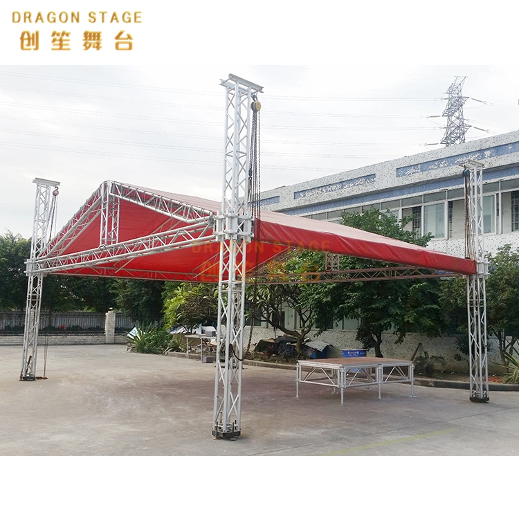 Dragonstage Outdoor Portable Exhibition Concert Events Wedding Stage Lighting Show Speaker Aluminum Truss with Curved Roof LED Display Truss TUV SGS CE