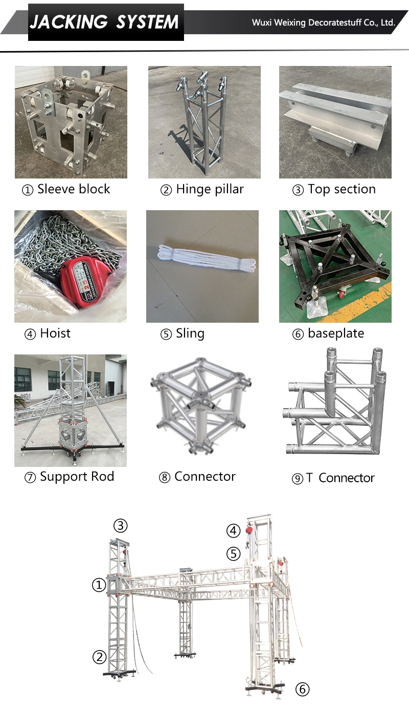 290X290mm Outdoor Aluminum Exhibition Concert Events Wedding Stage Lighting Show Speaker Arch Roof Spigot Truss