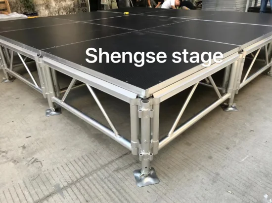 Scène en aluminium mobile réglable en hauteur facile à assembler de 4 pieds * 4 pieds pour les concerts et les performances en plein air